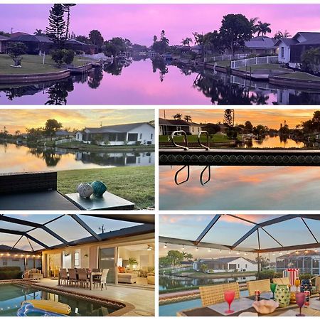 Serenity Waterfront Villa With King Suite, Private Pool, Great Lanai Enclosure And Long Water Views كيب كورال المظهر الخارجي الصورة